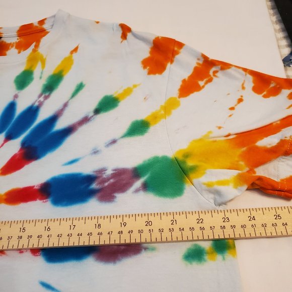 Tie dye boho style unisex T shirt size XL. 100% soft cotton. - Picture 7 of 11